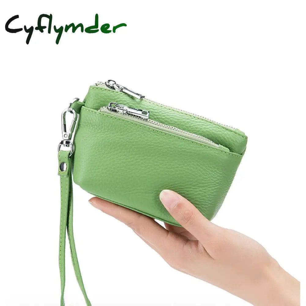 Cyflymder New Women Genuine Leather Wallets Female Small Rfid Purses Large Capacity Cute Wallet