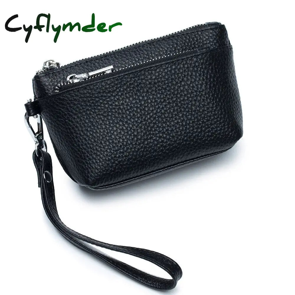 Cyflymder New Women Genuine Leather Wallets Female Small Rfid Purses Large Capacity Cute Wallet