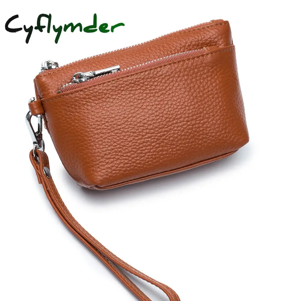 Cyflymder New Women Genuine Leather Wallets Female Small Rfid Purses Large Capacity Cute Wallet