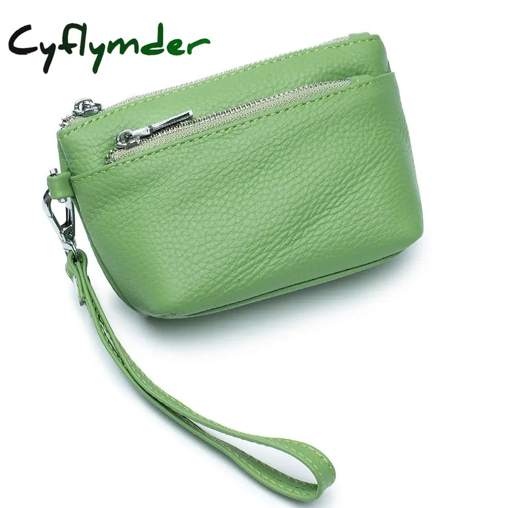 Cyflymder New Women Genuine Leather Wallets Female Small Rfid Purses Large Capacity Cute Wallet