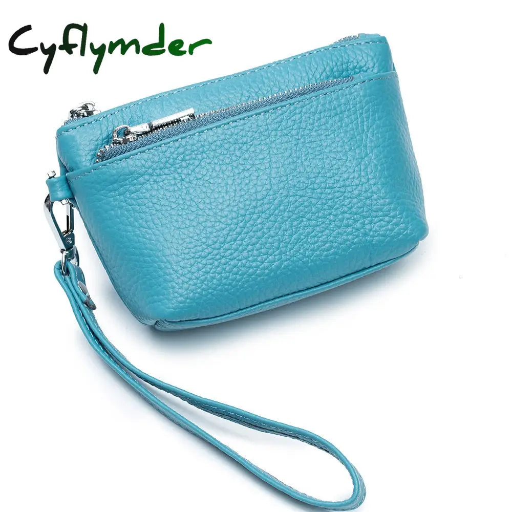 Cyflymder New Women Genuine Leather Wallets Female Small Rfid Purses Large Capacity Cute Wallet