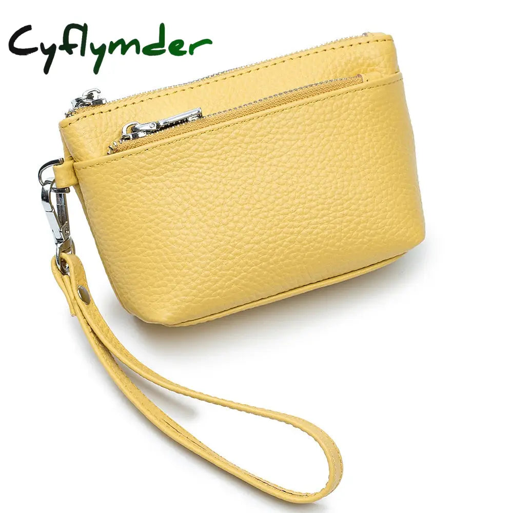 Cyflymder New Women Genuine Leather Wallets Female Small Rfid Purses Large Capacity Cute Wallet