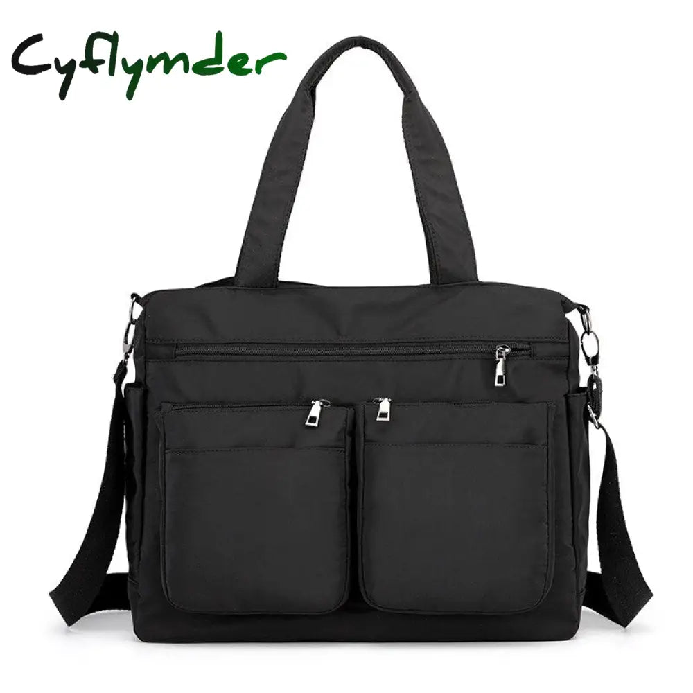 Cyflymder New Women Handbags Fashion Waterproof Oxford Tote Casual Nylon Shoulder Bag Mummy Large