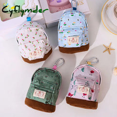 Cyflymder New Women Kids Canvas Coin Purse Floral Zipper Pouch Small Wallet Children Female Key