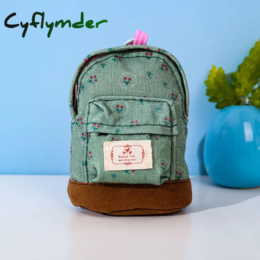 Cyflymder New Women Kids Canvas Coin Purse Floral Zipper Pouch Small Wallet Children Female Key