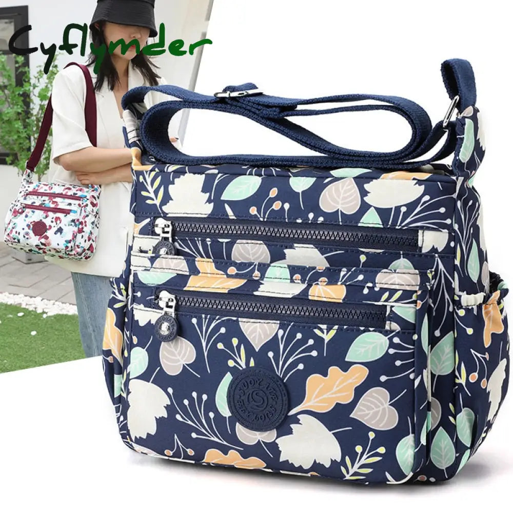 Cyflymder New Women Shoulder Bags Floral Print Women’s Handbags Designer Crossbody Messenger Bag