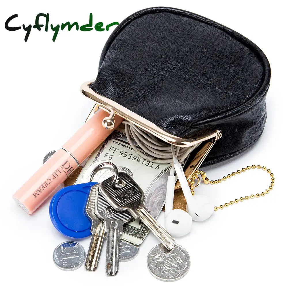 Cyflymder New Women Wallets Female Genuine Leather Purses Small Cute Hasp Purse Fashion Soft