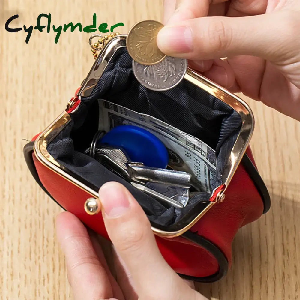 Cyflymder New Women Wallets Female Genuine Leather Purses Small Cute Hasp Purse Fashion Soft