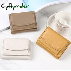 Cyflymder New Women Wallets Short Simple Tri-Fold Purses Ladies Multi-Card Bags Large-Capacity