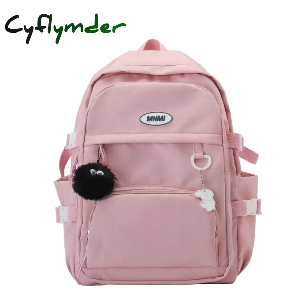 Cyflymder New Women’s Backpack Simple Female Student Nylon School Bookbag Large Capacity