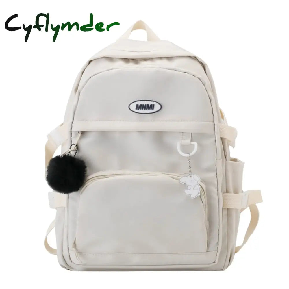 Cyflymder New Women’s Backpack Simple Female Student Nylon School Bookbag Large Capacity