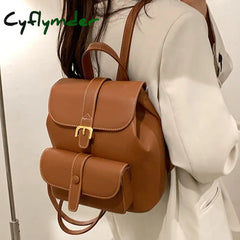 Cyflymder New Women’s Backpack Travel Pu Leather Handbag Schoolbag For Girls Bag Female Shoulder