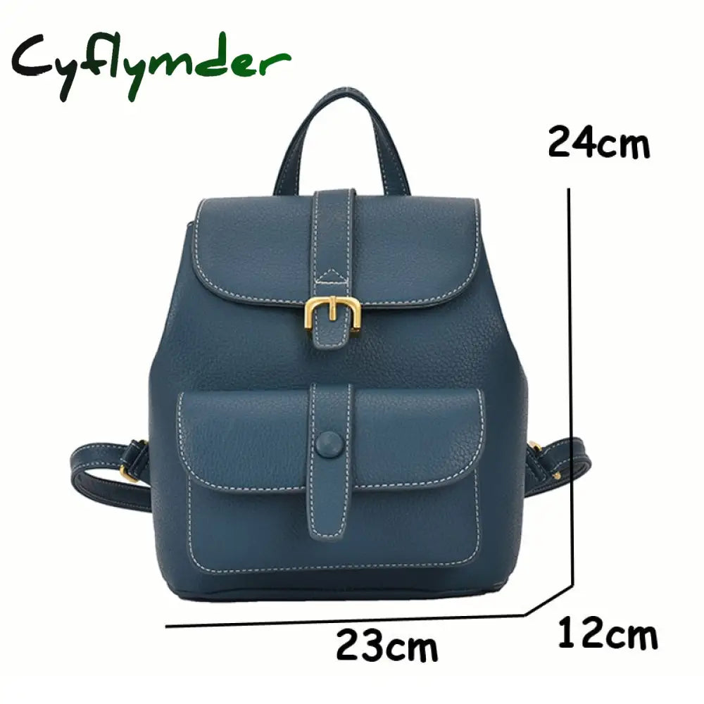 Cyflymder New Women’s Backpack Travel Pu Leather Handbag Schoolbag For Girls Bag Female Shoulder