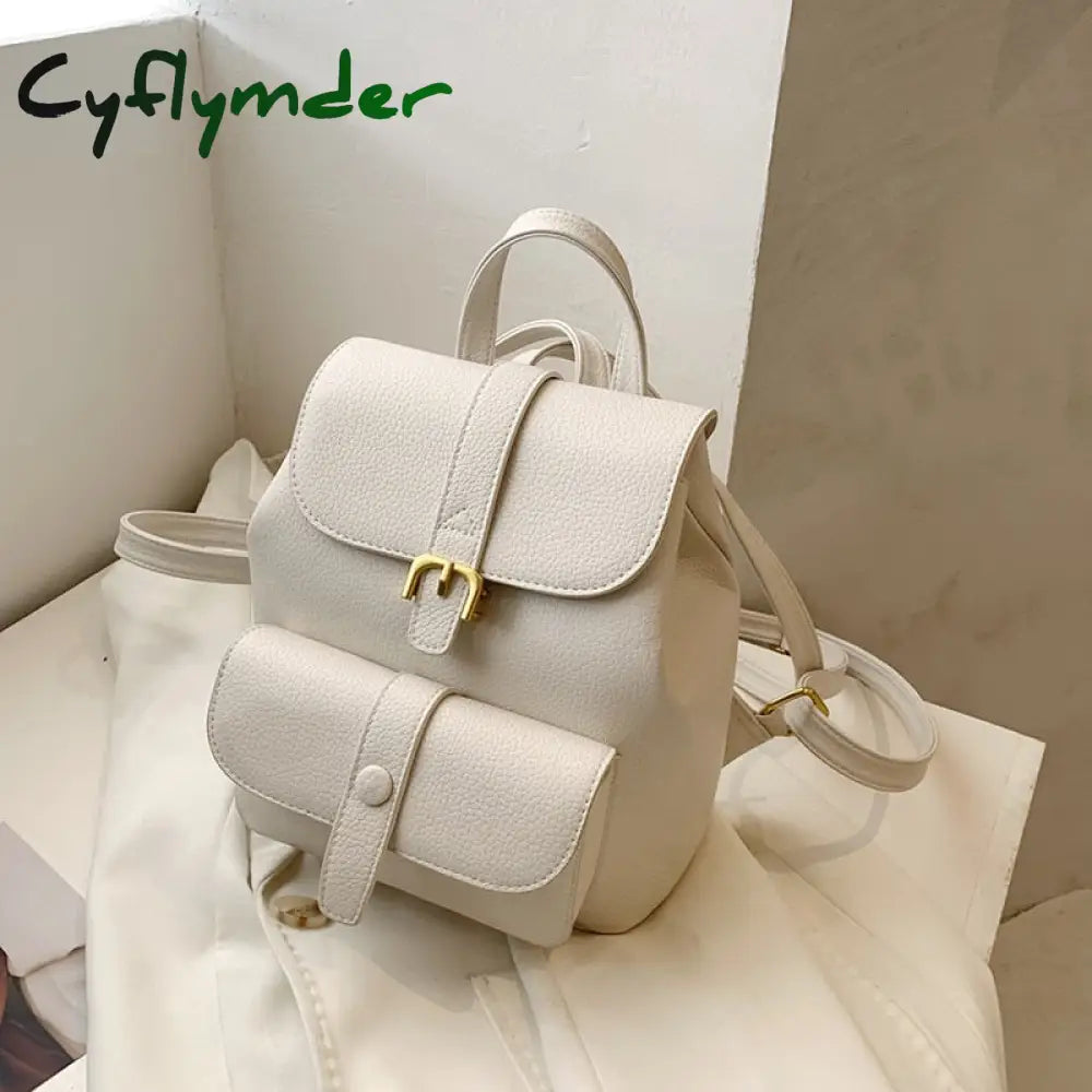 Cyflymder New Women’s Backpack Travel Pu Leather Handbag Schoolbag For Girls Bag Female Shoulder