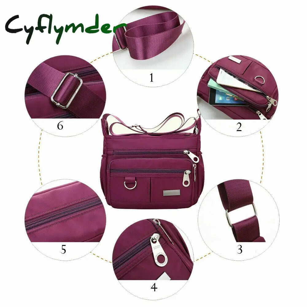 Cyflymder Newest Arrival 4 Colors Women Waterproof Oxford Messenger Cross Body Bag Shoulder Bags