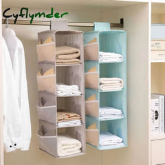 Non-woven Washable Wardrobe Multi-layer Folding Hanging Bra Storage Bag Underwear Socks Clothes Storage Organizer Hanging Bag