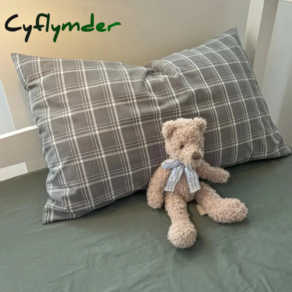 Cyflymder Nordic Wash Cotton Bedding Set Duvet Cover with Pillowcase Bed Sheet Set Comforter Cover Bed Linens Set