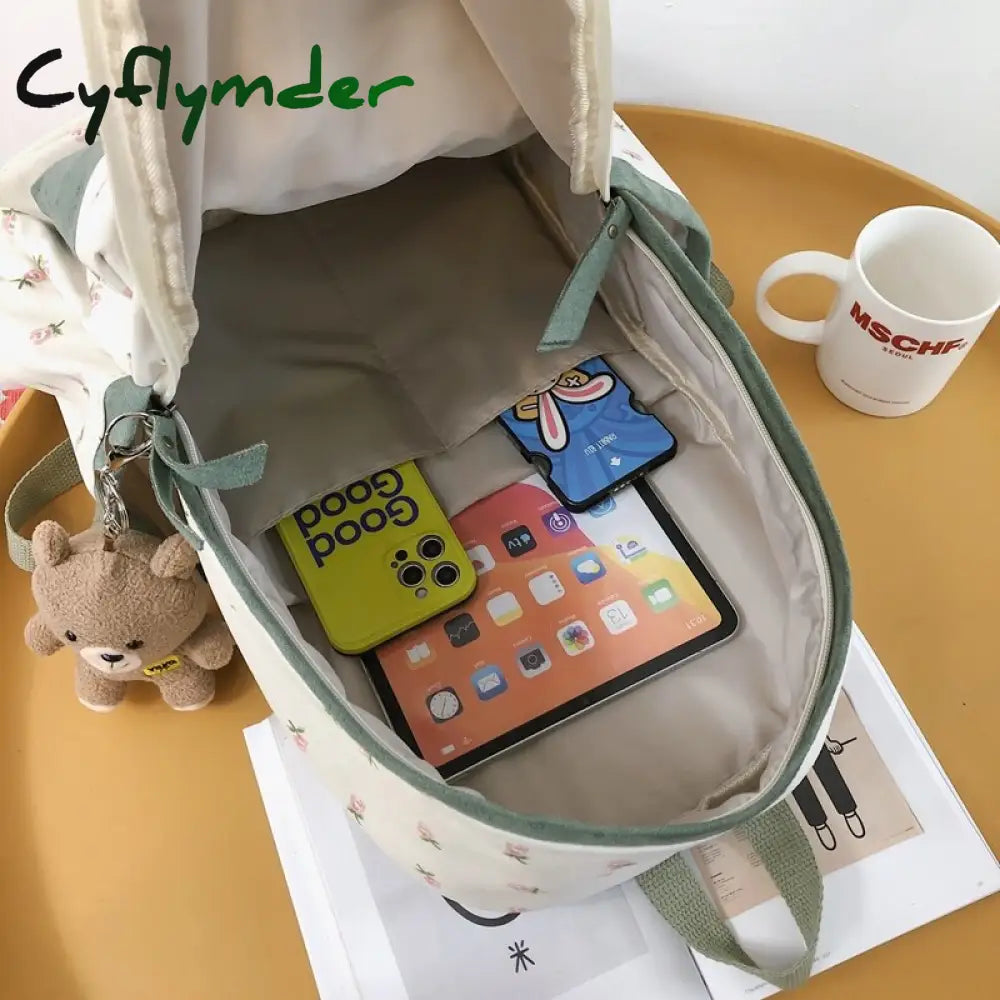 Cyflymder Nylon Backpack For Women Large Capacity Backapck New Student Travel Rucksack Teenage