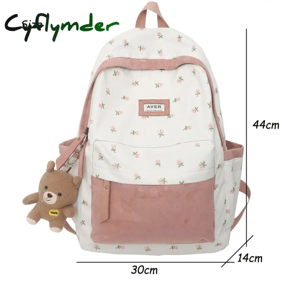 Cyflymder Nylon Backpack For Women Large Capacity Backapck New Student Travel Rucksack Teenage