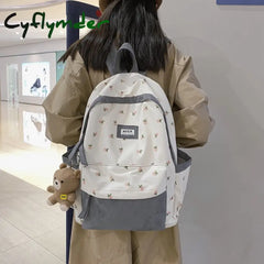 Cyflymder Nylon Backpack For Women Large Capacity Backapck New Student Travel Rucksack Teenage