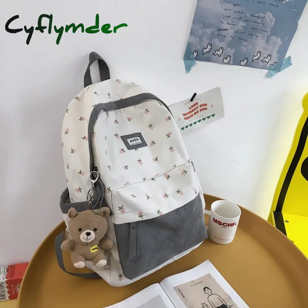 Cyflymder Nylon Backpack For Women Large Capacity Backapck New Student Travel Rucksack Teenage