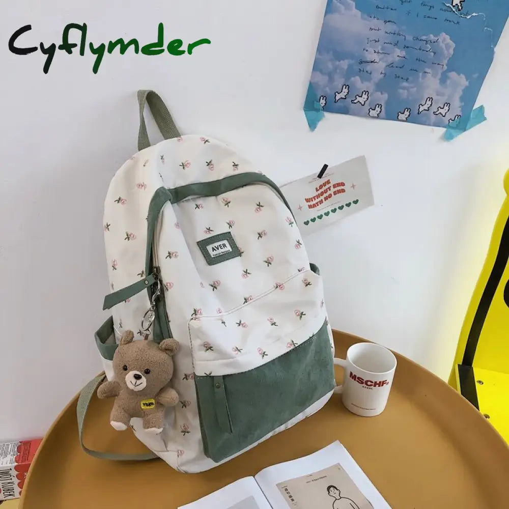 Cyflymder Nylon Backpack For Women Large Capacity Backapck New Student Travel Rucksack Teenage