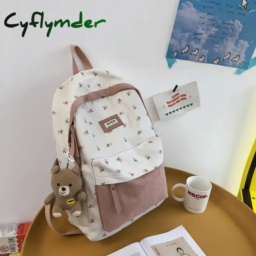 Cyflymder Nylon Backpack For Women Large Capacity Backapck New Student Travel Rucksack Teenage