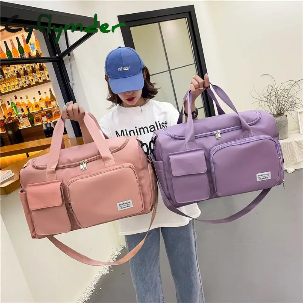 Cyflymder Nylon Capacity Handbag Teenage Girls Free Purse Shoulder Bags Waterproof Womentote Pure