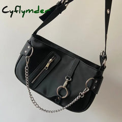 Cyflymder Nylon Cloth Chain Women Underarm Shoulder Bag Cool Girls Fashion Handbag Design Female