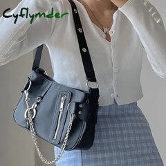 Cyflymder Nylon Cloth Chain Women Underarm Shoulder Bag Cool Girls Fashion Handbag Design Female