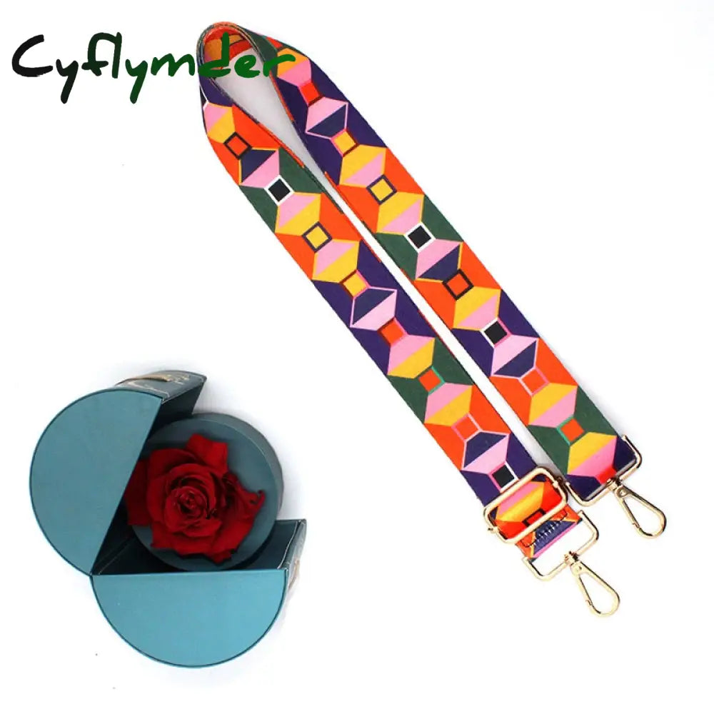 Cyflymder Nylon/Cotton Bag Strap Woman Colored Straps For Crossbody Messenger Shoulder Accessories