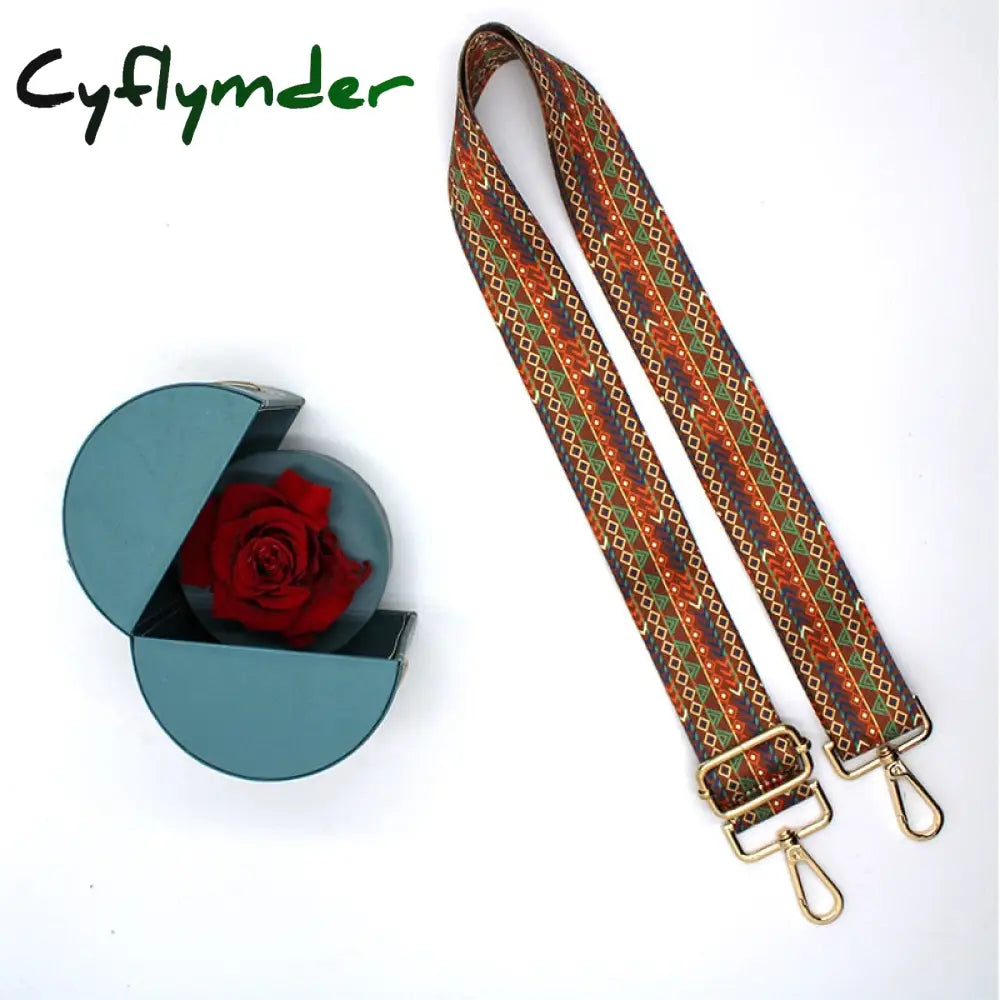 Cyflymder Nylon/Cotton Bag Strap Woman Colored Straps For Crossbody Messenger Shoulder Accessories