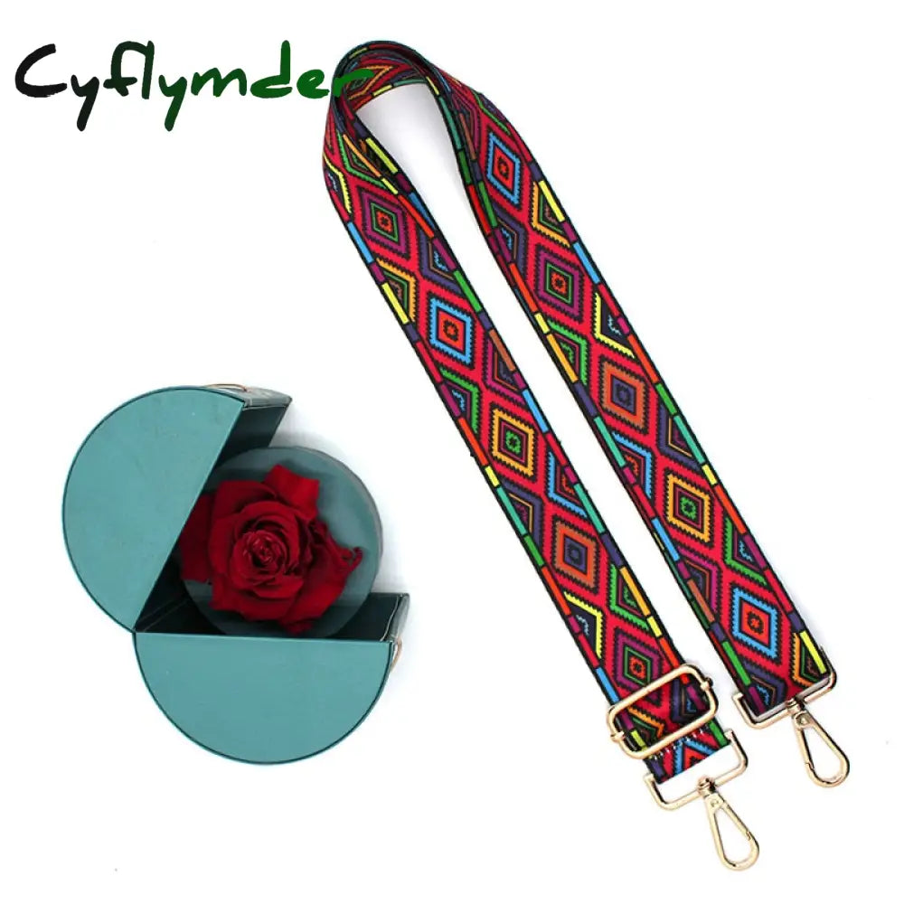 Cyflymder Nylon/Cotton Bag Strap Woman Colored Straps For Crossbody Messenger Shoulder Accessories