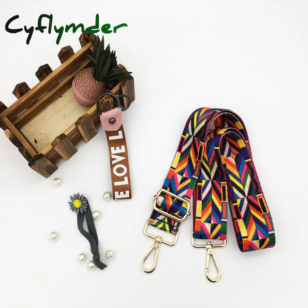 Cyflymder Nylon/Cotton Bag Strap Woman Colored Straps For Crossbody Messenger Shoulder Accessories