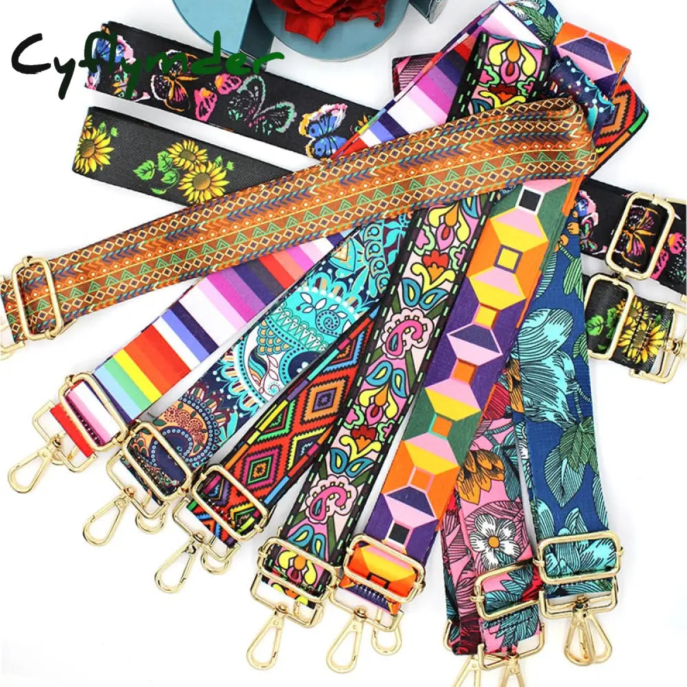 Cyflymder Nylon/Cotton Bag Strap Woman Colored Straps For Crossbody Messenger Shoulder Accessories