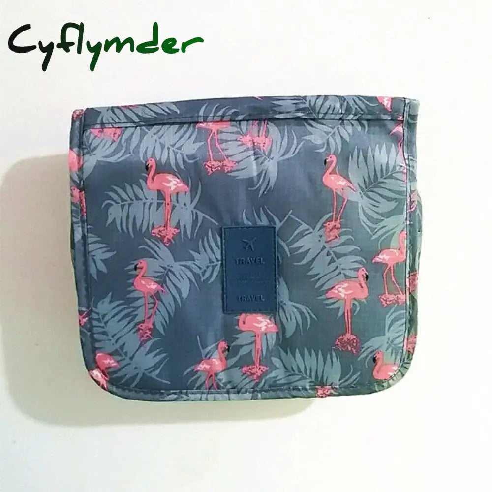 Cyflymder Nylon Travel Set Makeup Bag High Capacity Cosmetic Bags For Women Bathroom Toiletry Make