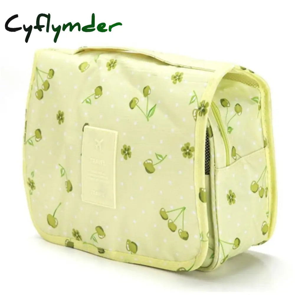 Cyflymder Nylon Travel Set Makeup Bag High Capacity Cosmetic Bags For Women Bathroom Toiletry Make