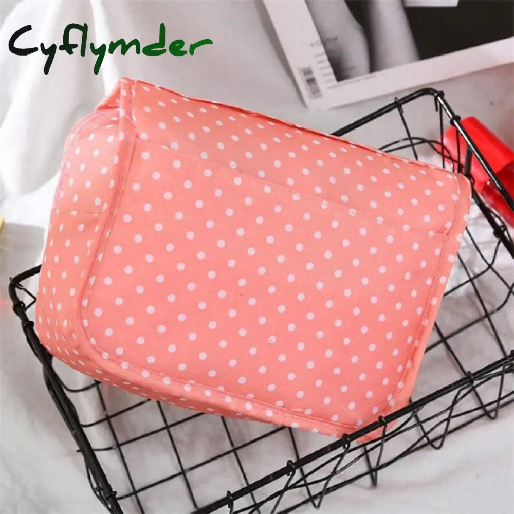 Cyflymder Nylon Travel Set Makeup Bag High Capacity Cosmetic Bags For Women Bathroom Toiletry Make