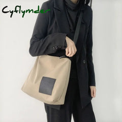 Cyflymder Nylon Waterproof Women’s Shoulder Messenger Bag Large Canvas Single Crossbody Bags For