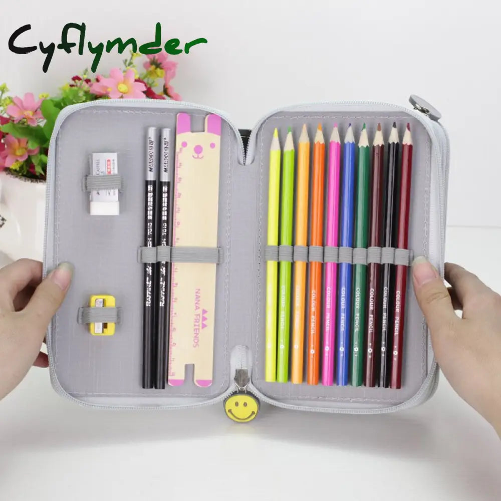 Cyflymder Office School Pencil Case Big 36/48/72 Slots Penal For Girls Boys Pen Box Large Storage