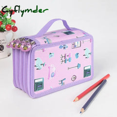 Cyflymder Office School Pencil Case Big 36/48/72 Slots Penal For Girls Boys Pen Box Large Storage