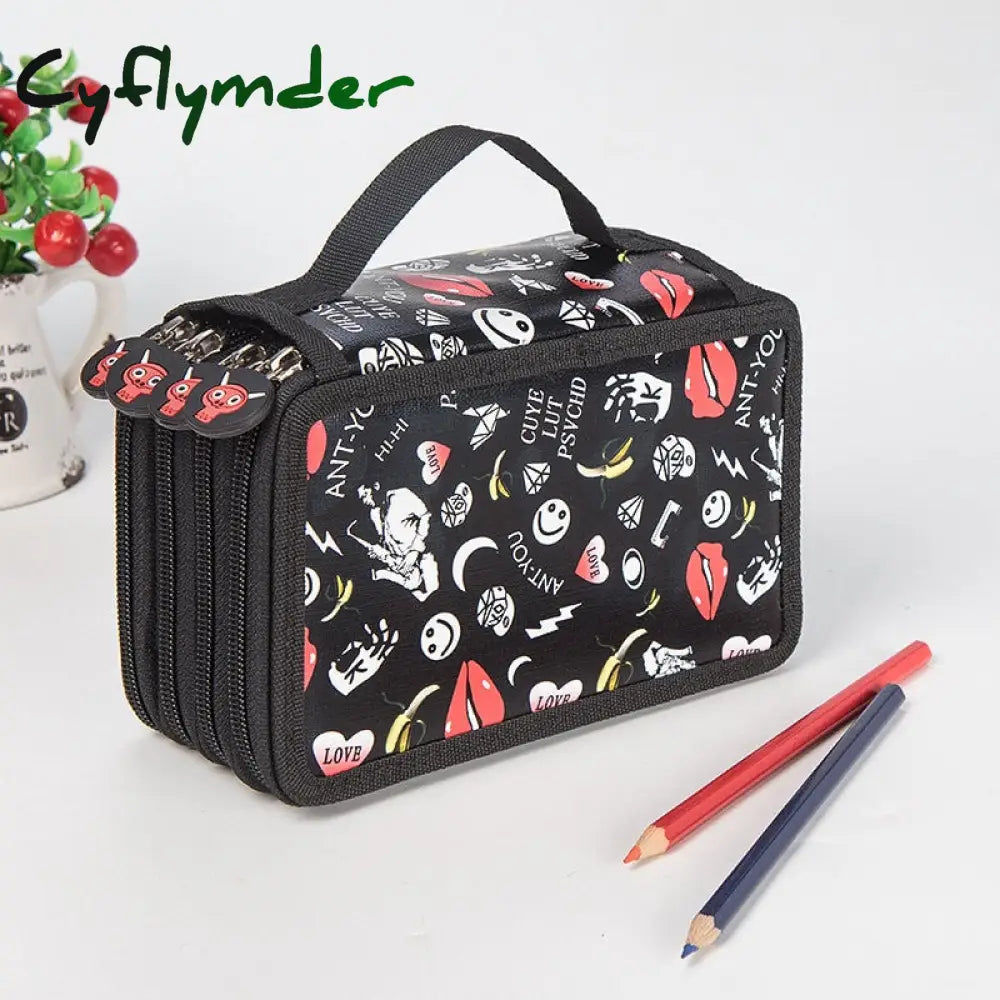 Cyflymder Office School Pencil Case Big 36/48/72 Slots Penal For Girls Boys Pen Box Large Storage