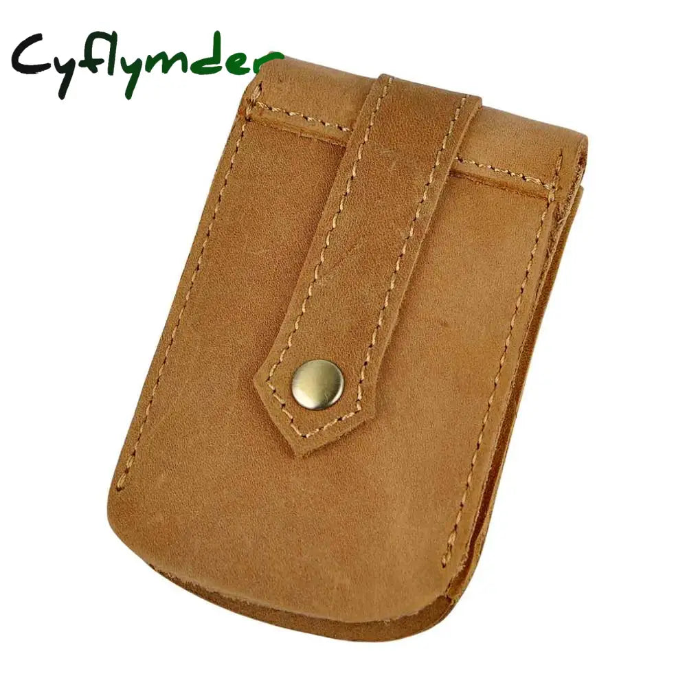 Cyflymder Original Genuine Leather Men Quality Fashion Car Remote Case Key Ring Holder Chain