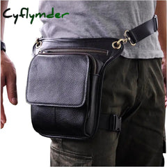 Cyflymder Original Leather Men Design Casual Messenger Shoulder Sling Bag Fashion Multifunction