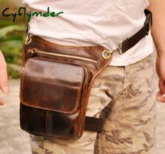 Cyflymder Original Leather Men Design Casual Messenger Shoulder Sling Bag Fashion Multifunction