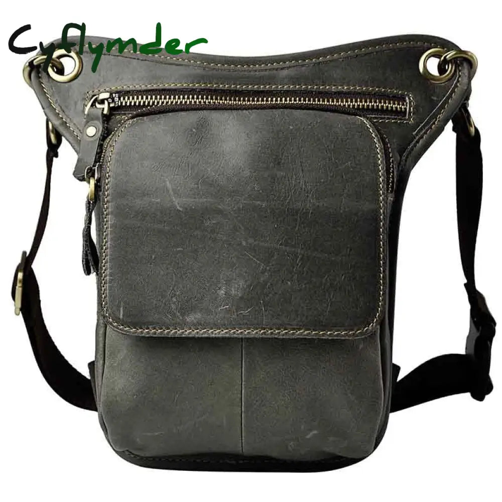 Cyflymder Original Leather Men Design Casual Messenger Shoulder Sling Bag Fashion Multifunction