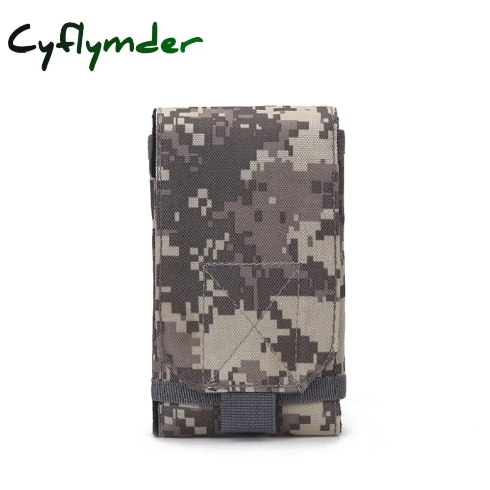 Cyflymder Outdoor Camouflage Bag Tactical Army Phone Holder Sport Waist Belt Case Waterproof Nylon