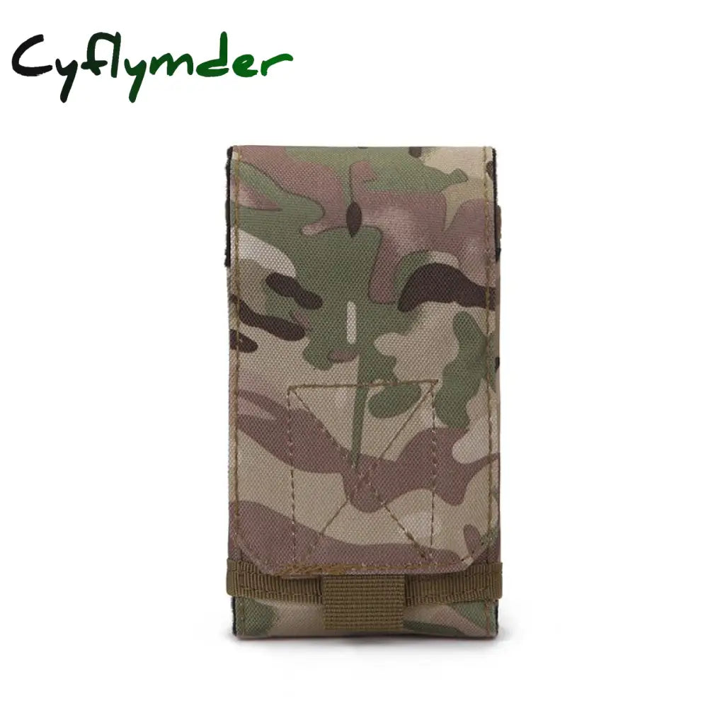 Cyflymder Outdoor Camouflage Bag Tactical Army Phone Holder Sport Waist Belt Case Waterproof Nylon