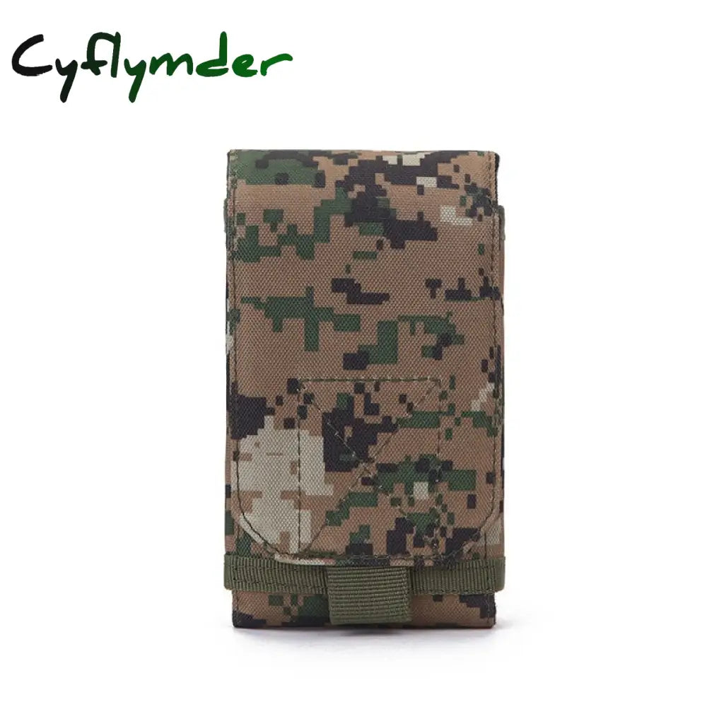 Cyflymder Outdoor Camouflage Bag Tactical Army Phone Holder Sport Waist Belt Case Waterproof Nylon