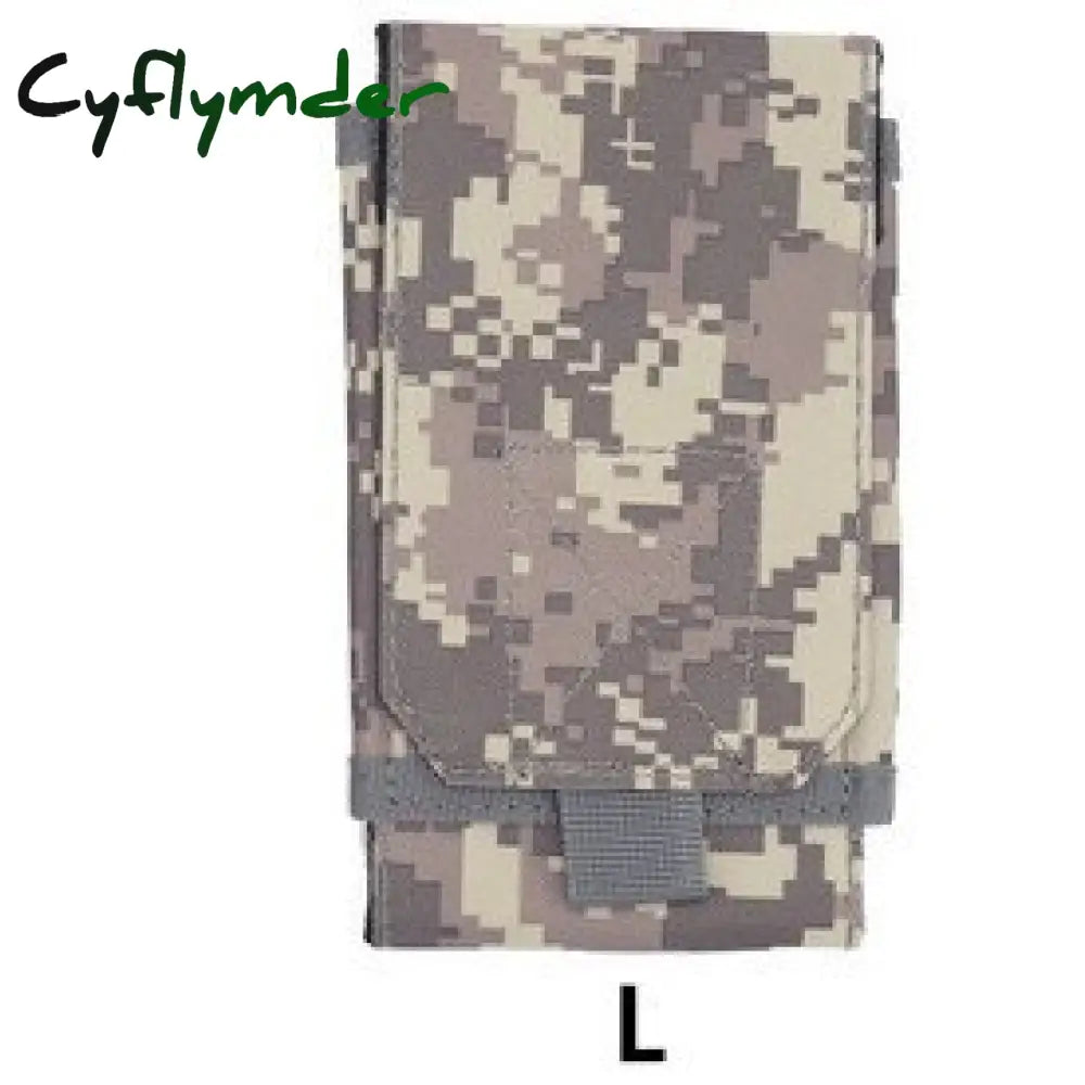 Cyflymder Outdoor Camouflage Bag Tactical Army Phone Holder Sport Waist Belt Case Waterproof Nylon